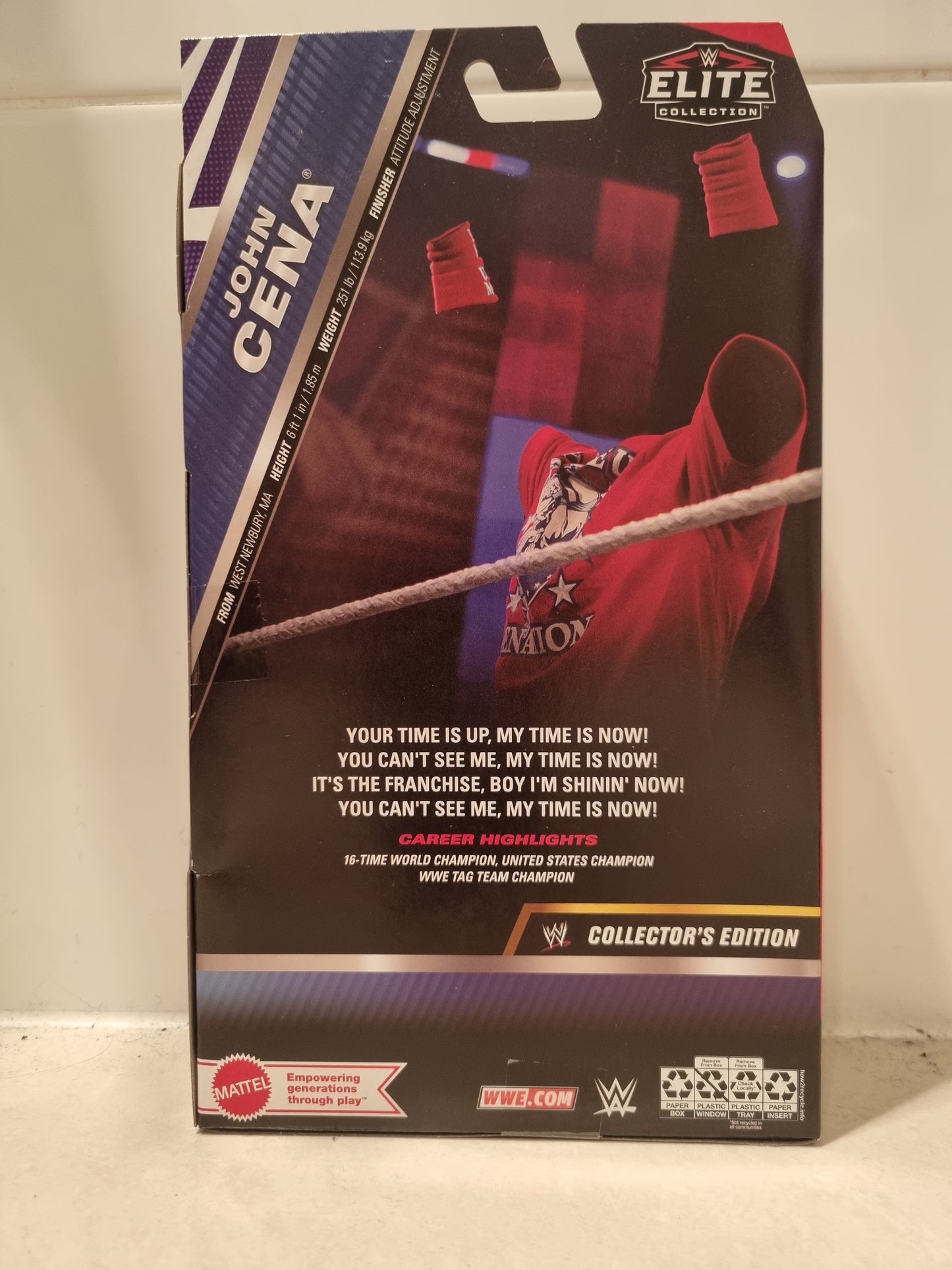 John Cena (U Can’t See Me – Clear Figure) – WWE Elite Collection Greatest Hits Series 8 Exclusive